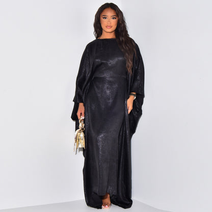 Women's Fashion Hot Silver Party Abaya Dress