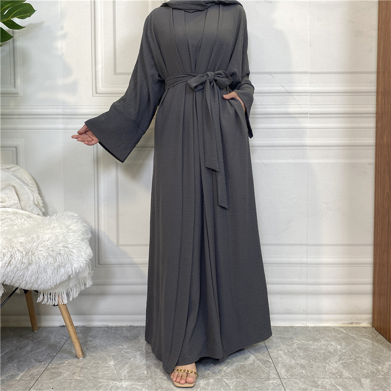 Sleeveless Dress and Robe Set with Pockets