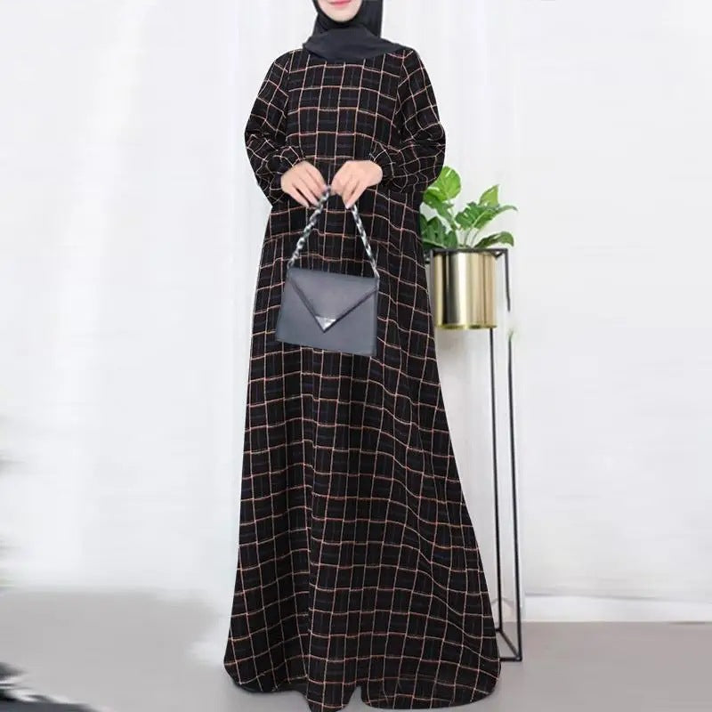 Women's Plaid Crewneck Dress