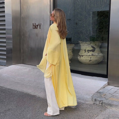 Fashionable Satin Soft Robe Dress