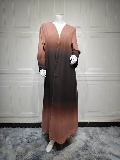 Women's Gradient Cardigan Robe Dress