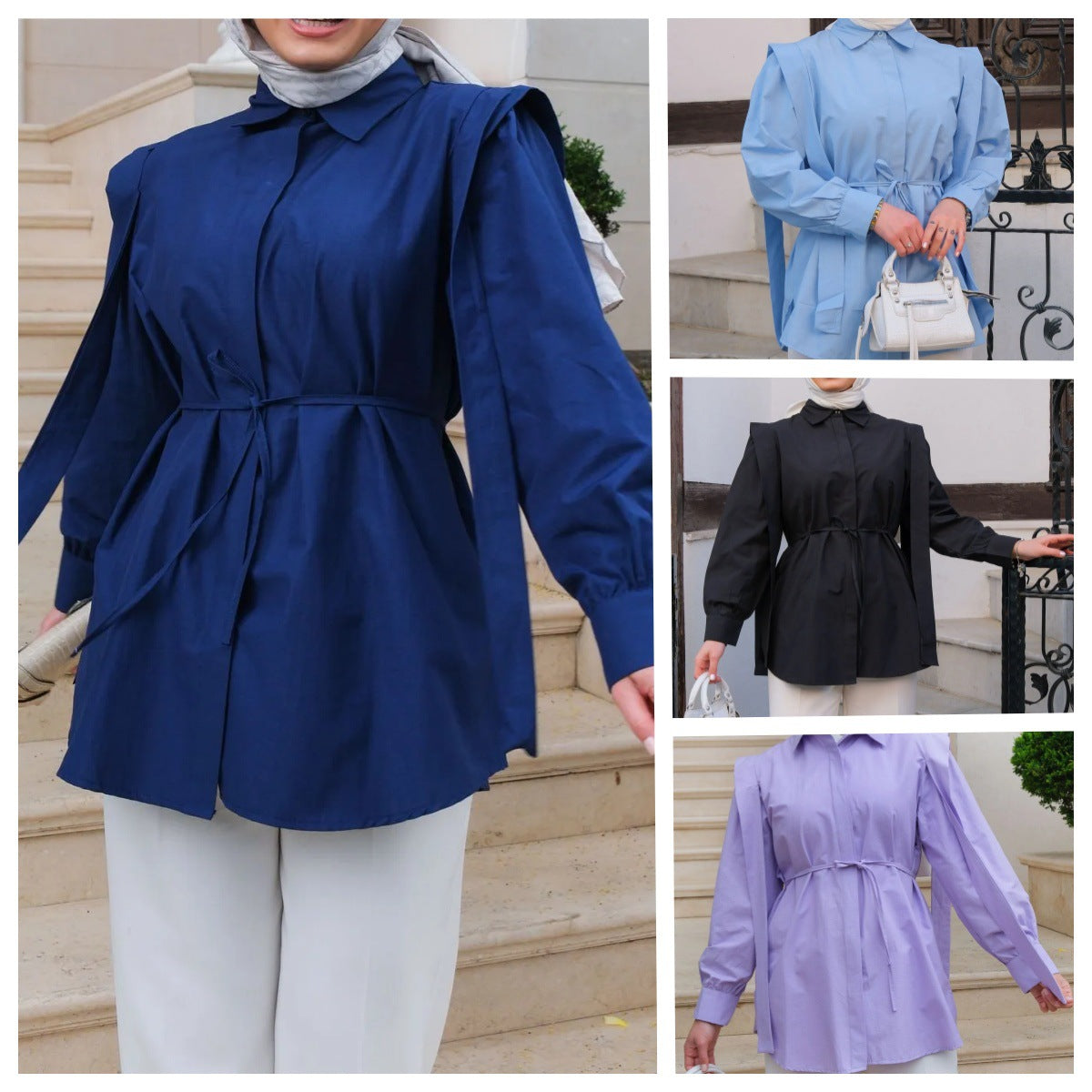 Women's Lapel Long-sleeved Shirt