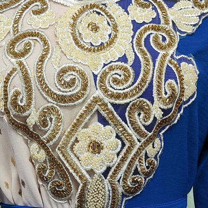 Muslim Embroidered Appliqué Tunic Dress