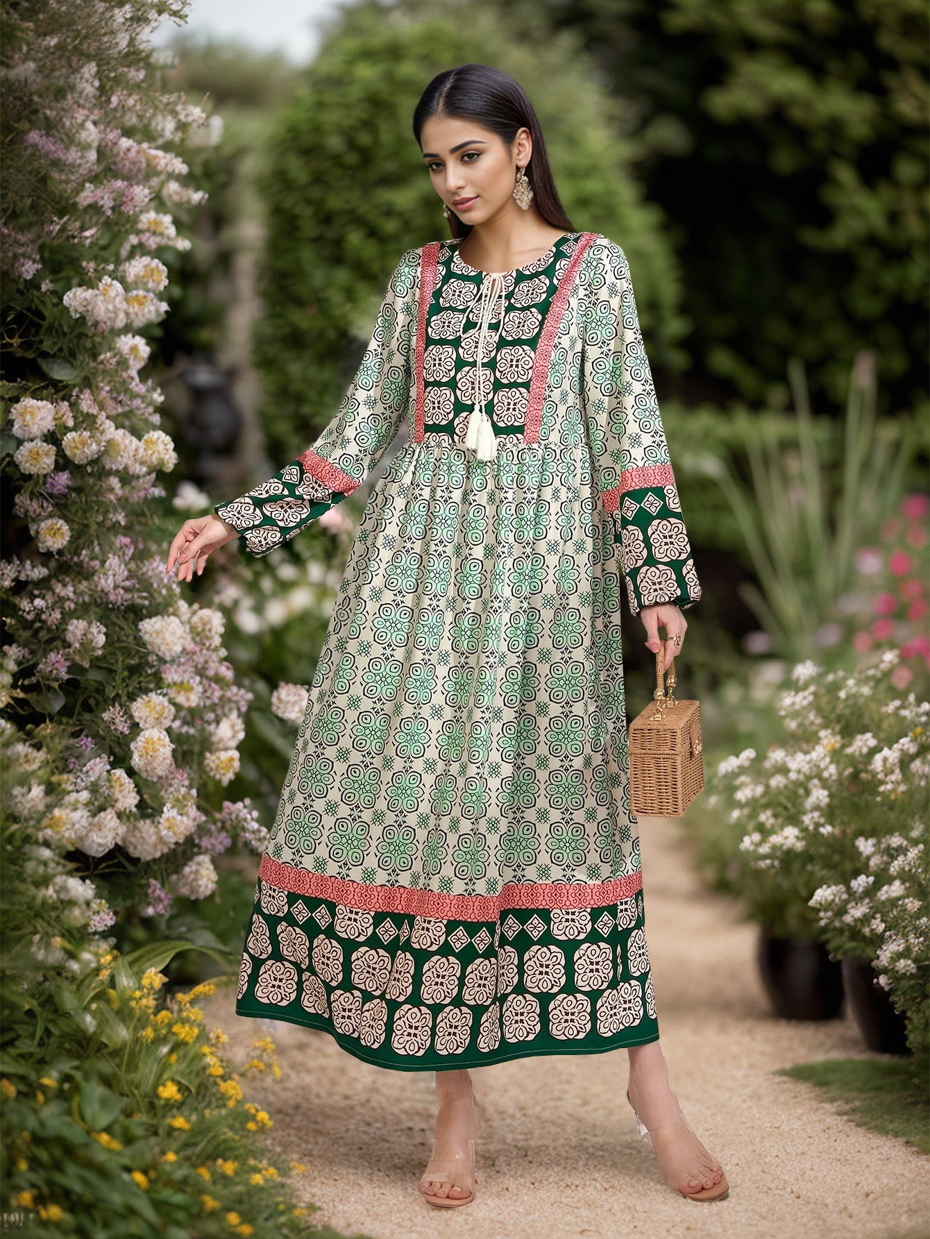 Printed Arabian Maxi Dress