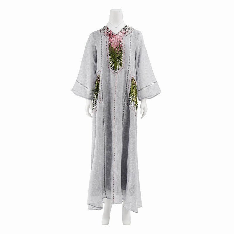 Women's Sequin-embroidered Jalabiya Dress