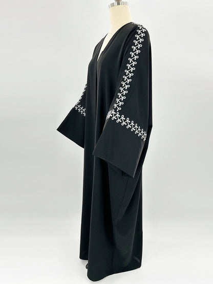 Embroidered Batwing Sleeves Elegant Robe