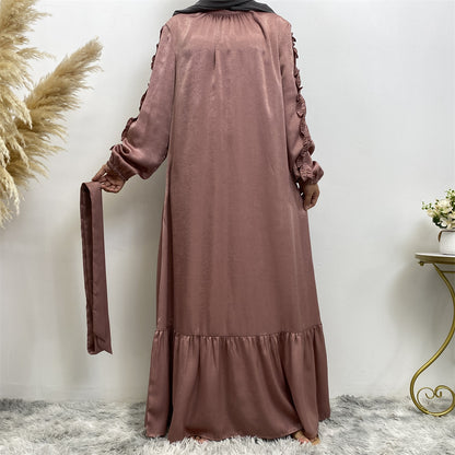 Elegant Muslim Pleated Dress