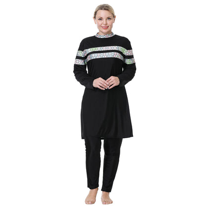 Women's Loose Plus Size Modest Swimsuit Burkini