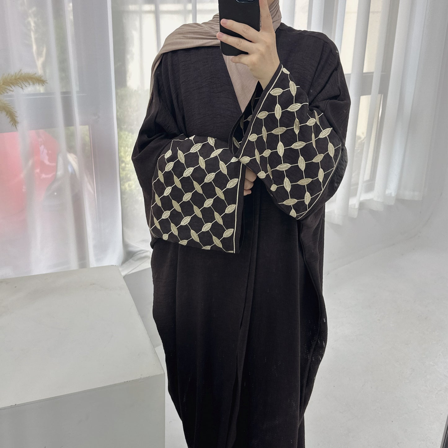 Women's Embroidered Elegant Robe Dress