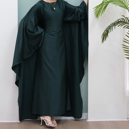 Women's Stretch Satin Modest Dress