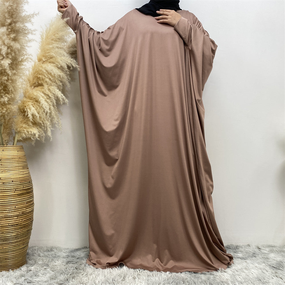 Bat Long Sleeve Casual Long Abaya Dress