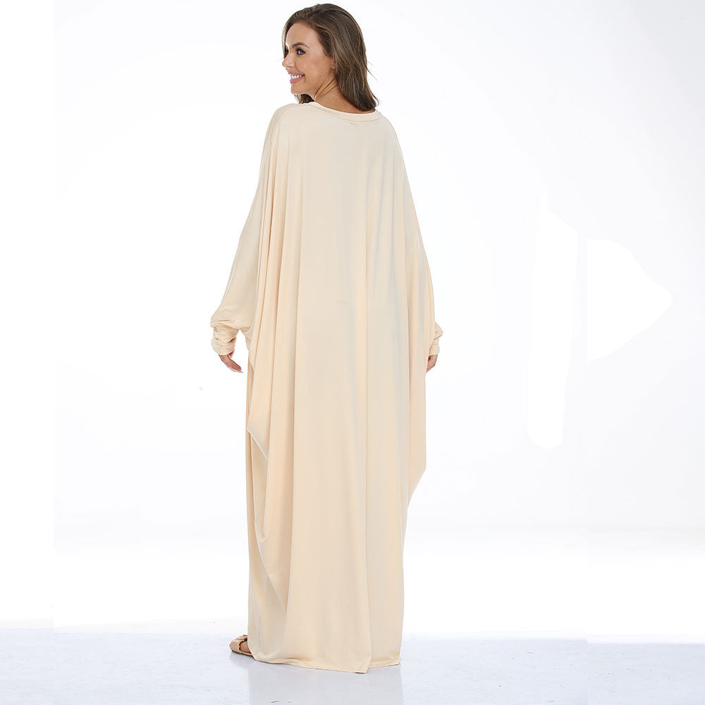 Round Neck Batwing Sleeve Dress