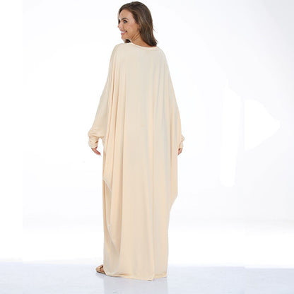 Round Neck Batwing Sleeve Dress