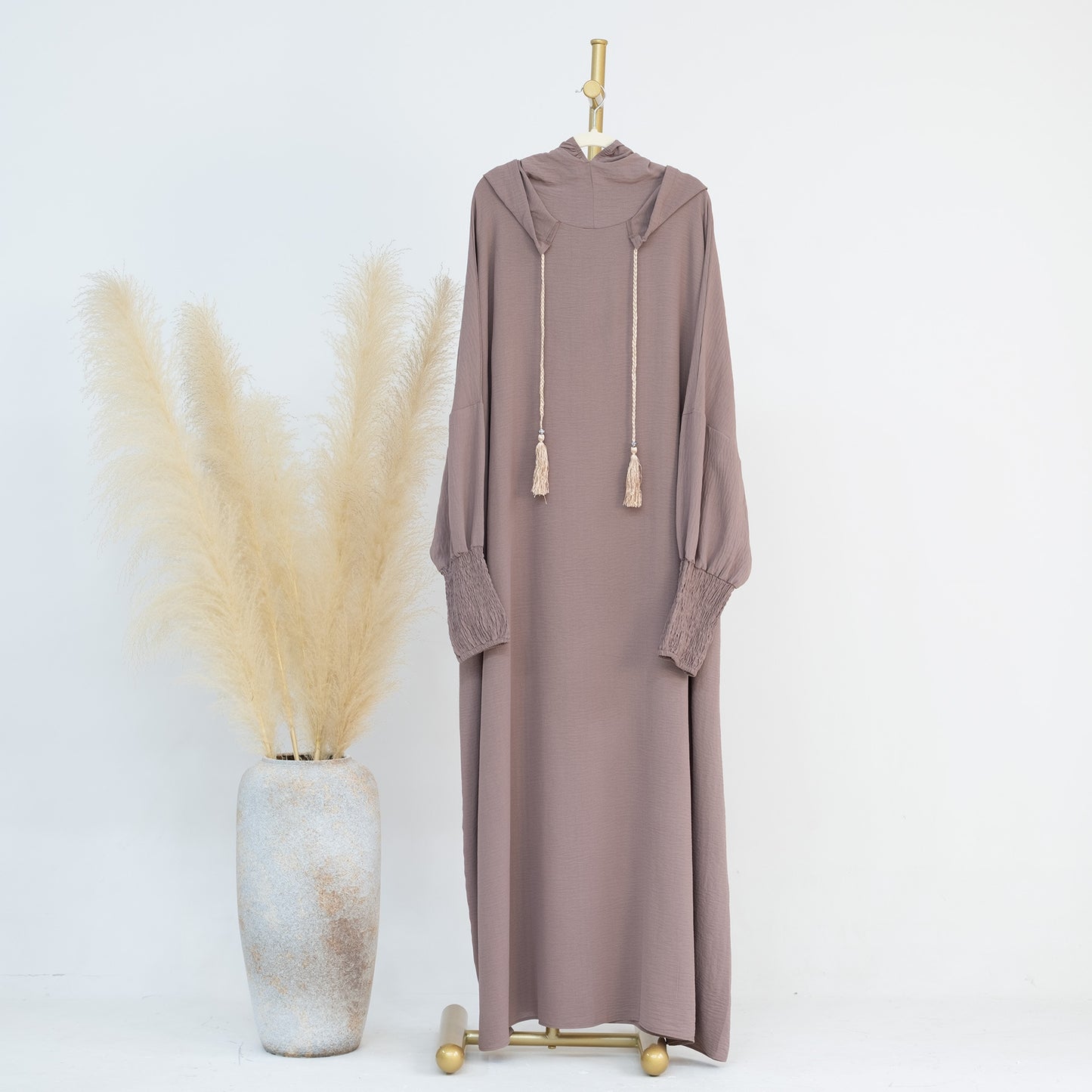 Women's Hooded Solid Color Dress