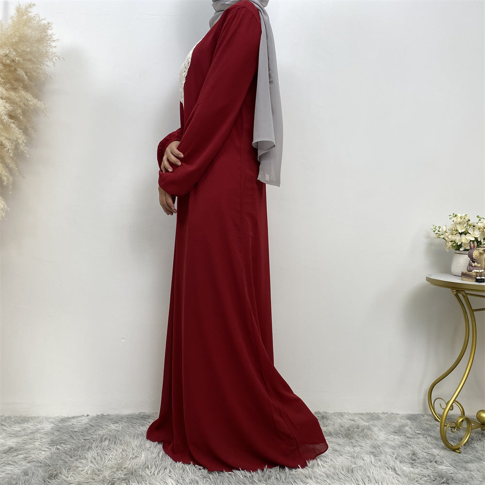 Arabian Applique Long Sleeve Dress