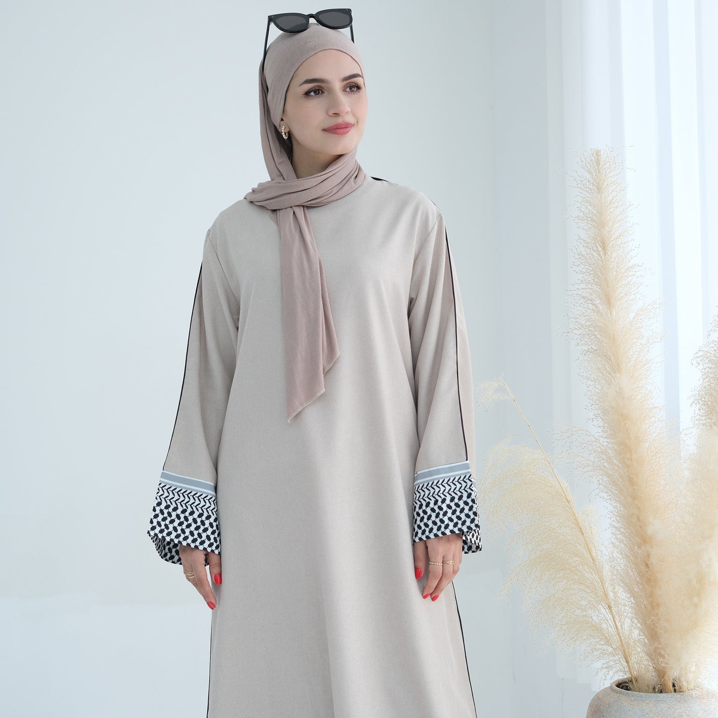 Muslim Patchwork Elegant Abaya Dress