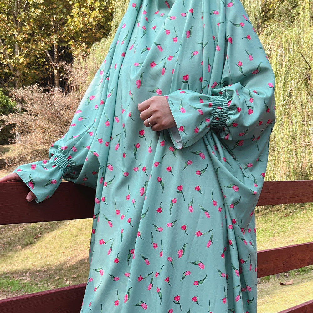 Fashion Design Printed Abaya Dress Jilbab