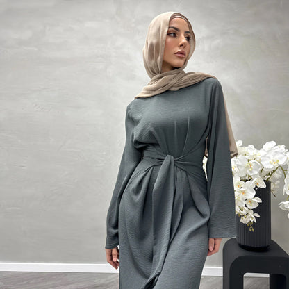 Women's Lace-up Elegant Abaya Dress