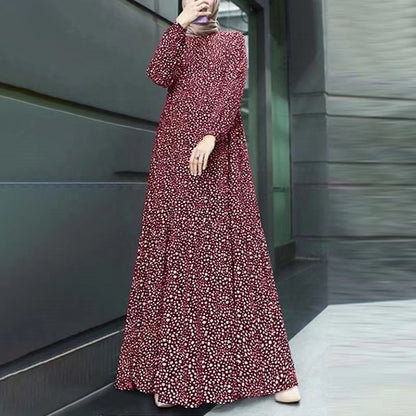 Women's Polka Dot Long-sleeved Dress