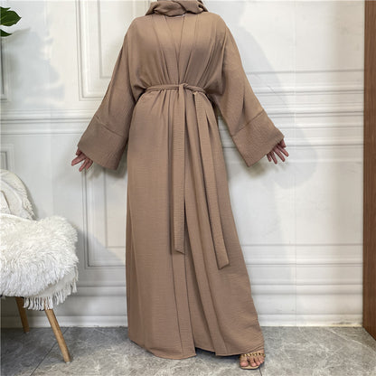 Sleeveless Dress and Robe Set with Pockets