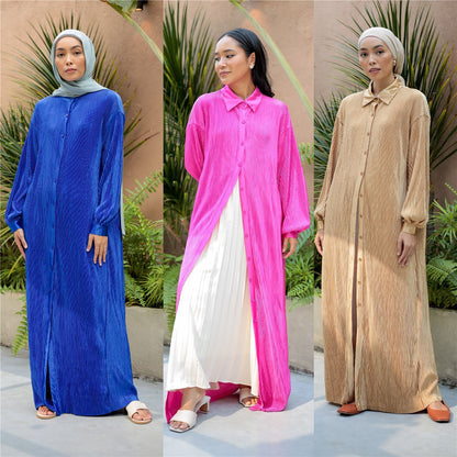 Robe à volants pour femmes Abaya ouverte