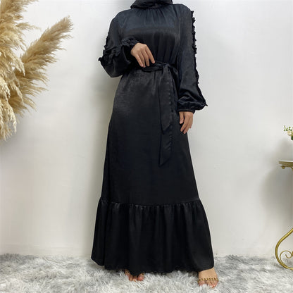 Elegant Muslim Pleated Dress