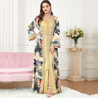 Women's Robe Panels Two-piece Dress Sets