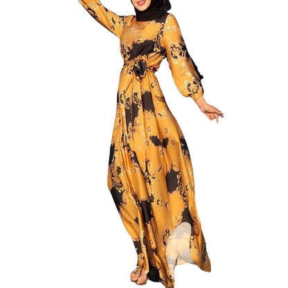 Women's Print Floral Fashion Slim Dress