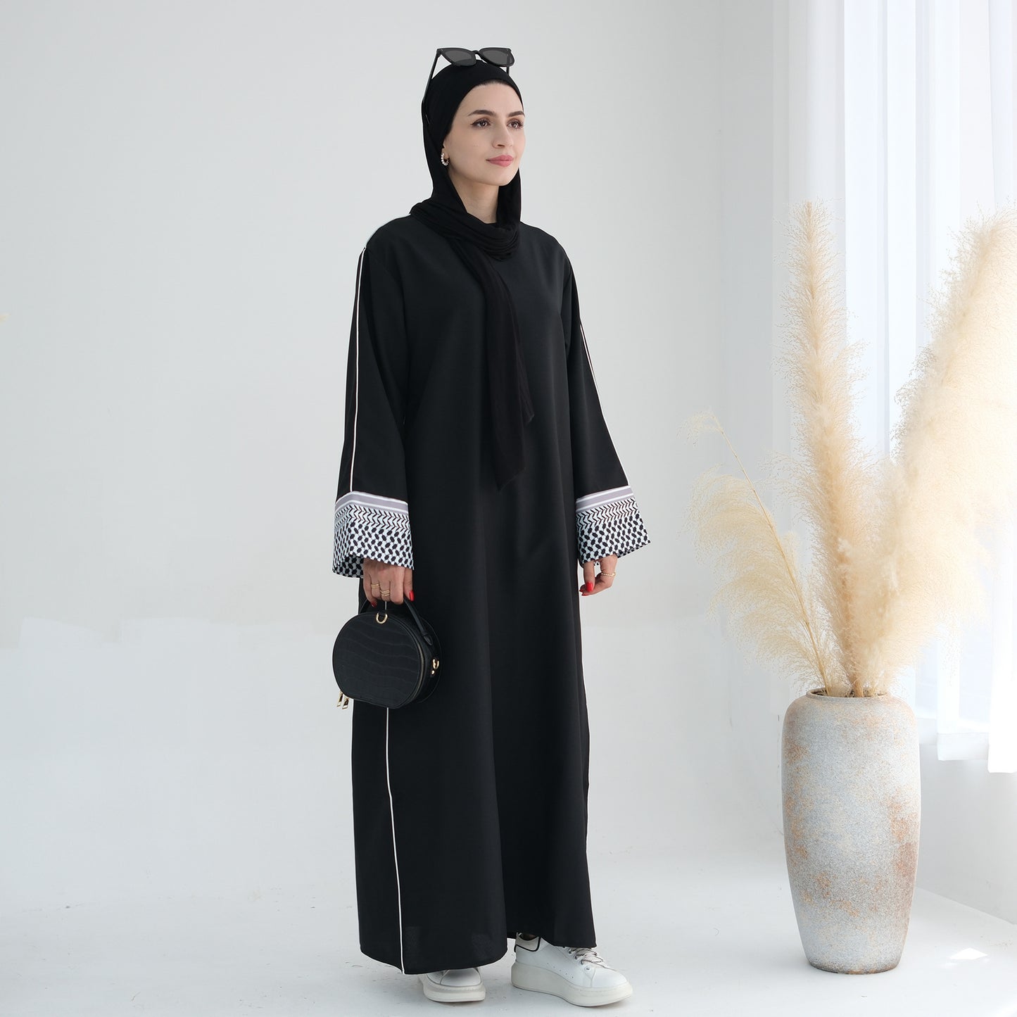 Muslim Patchwork Elegant Abaya Dress