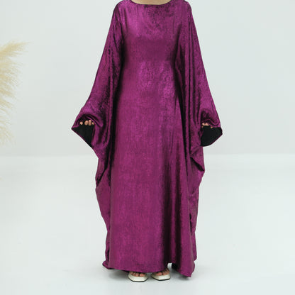 Muslim Solid Color Modest Abaya Dress