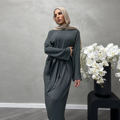 Women's Lace-up Elegant Abaya Dress