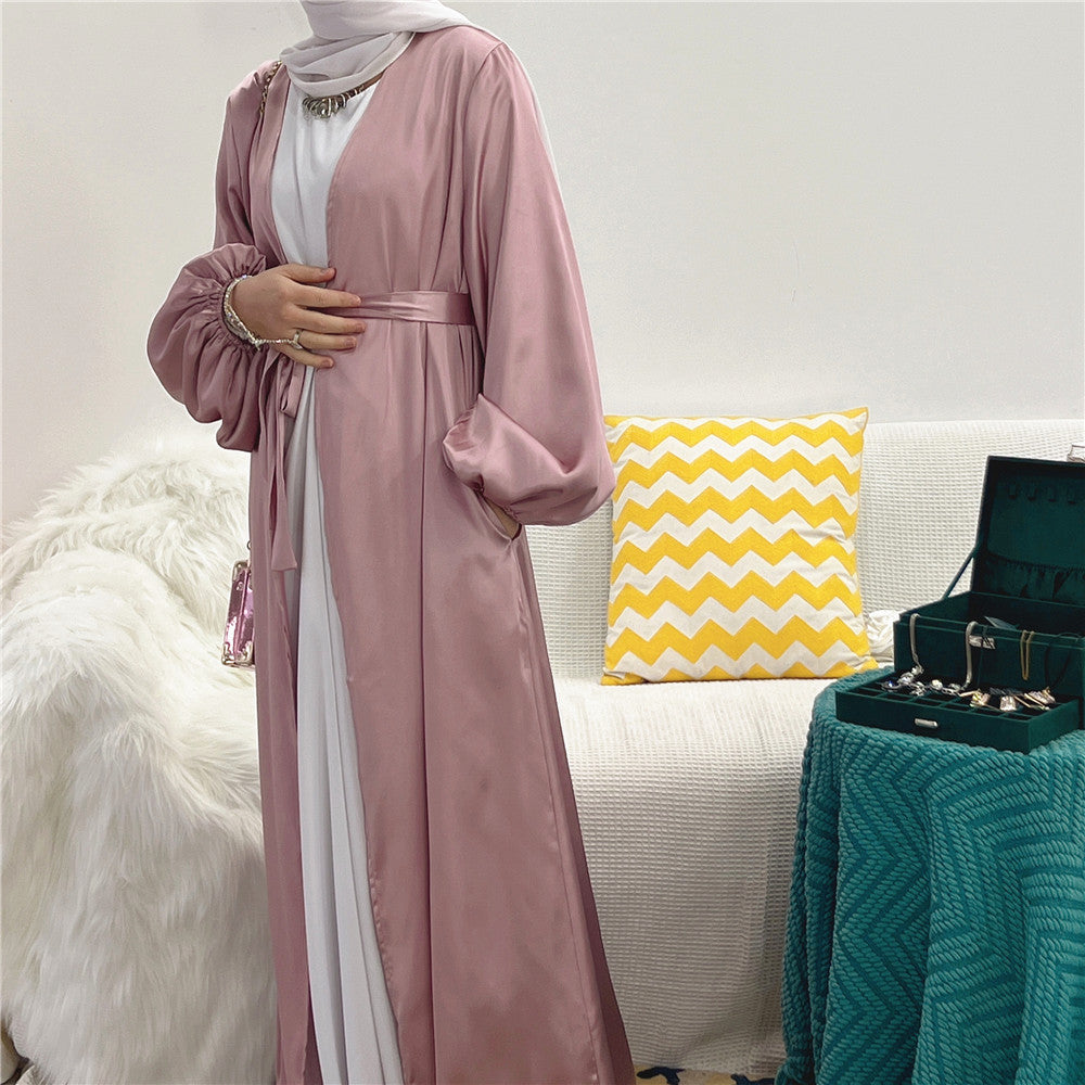 Puff Sleeves Colorful and Elegant Long Dress