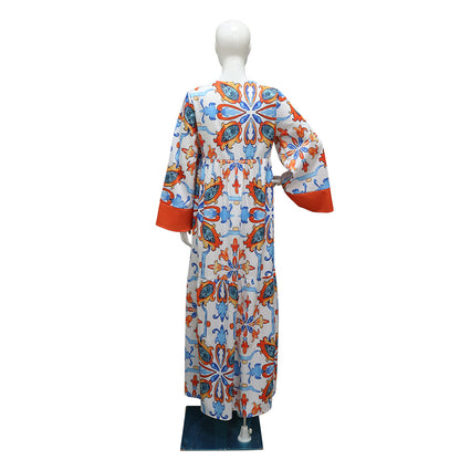 Women's Printed Long-sleeved Dress