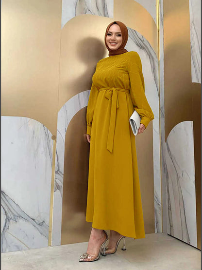 Women's Hot Diamond Balloon Sleeve Dress