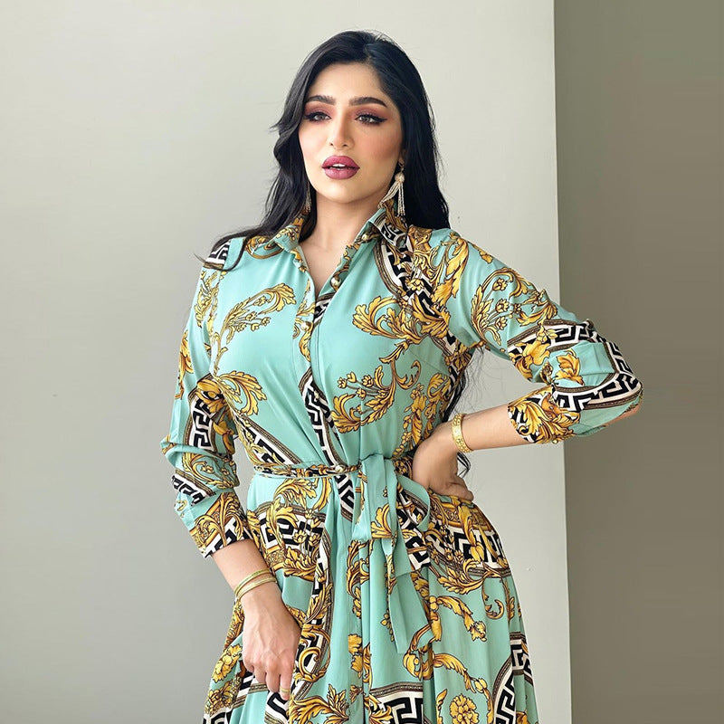 Women's Print Shirt Dress