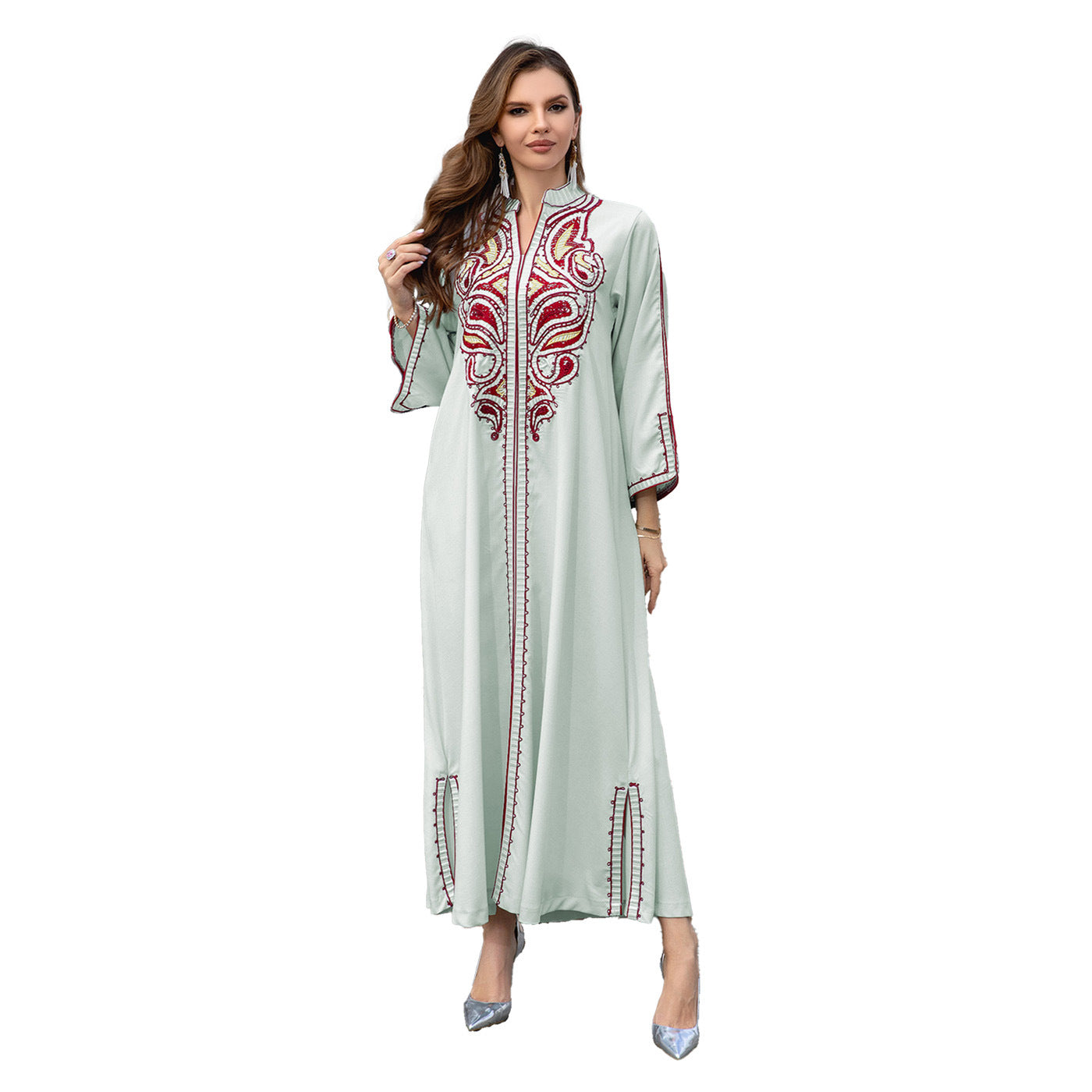 Women's Long-sleeved Embroidered Dress