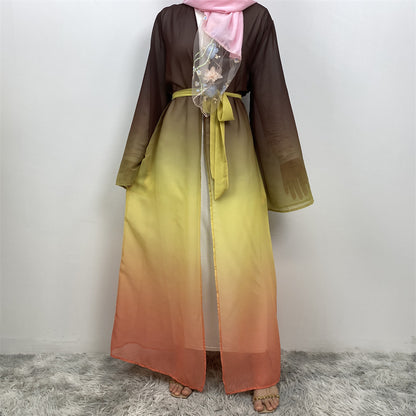 Women's Muslim Cardigan Chiffon Robe