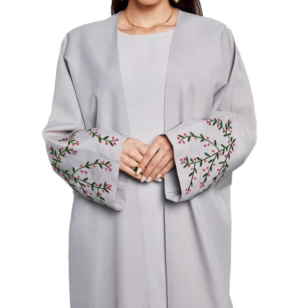 Women's Cardigan Embroidered Robe Dress