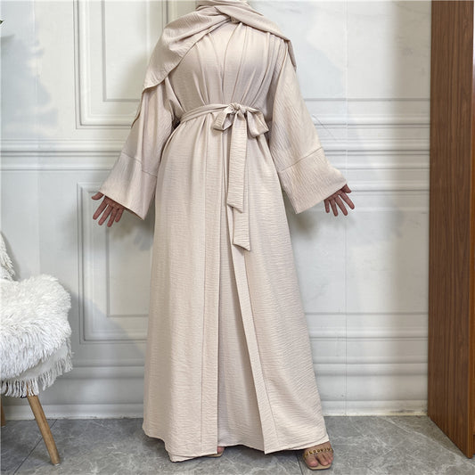 Sleeveless Dress and Robe Set with Pockets