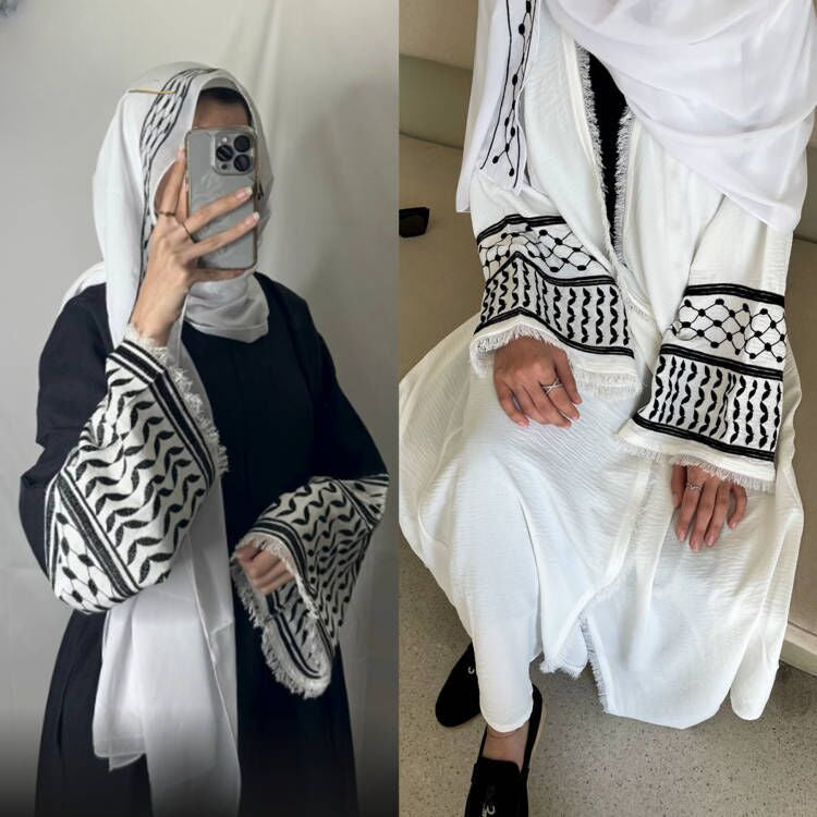 Women's Embroidered Fringed Muslim Robe