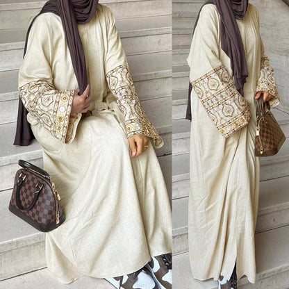 Women's Embroidered Elegant Cardigan Robe