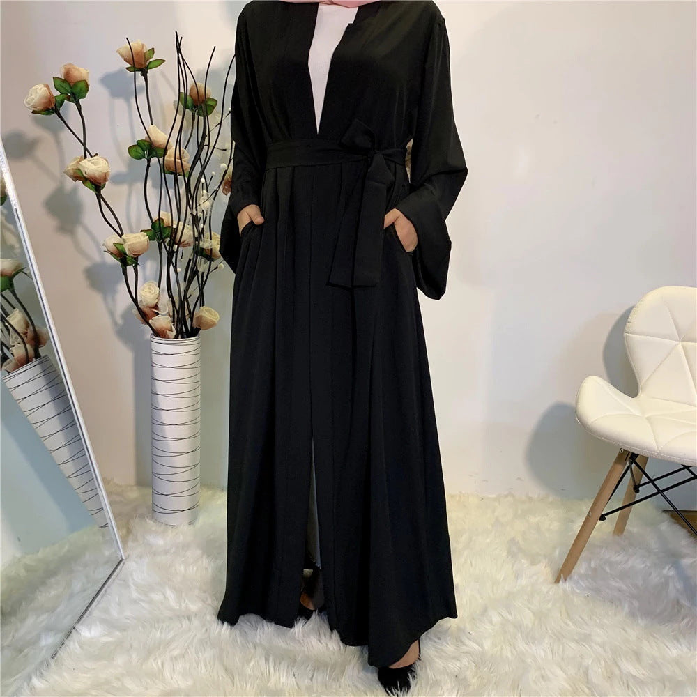 Plain Lace Up Robe