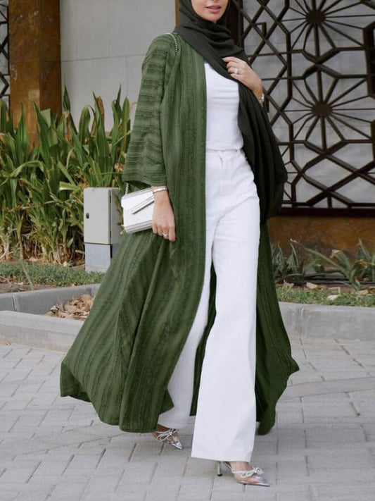 Muslim women's Clothing Modest Fashion Turkish Casual Aabaya Cardigan Robe  Modern Long Sleeves Muslim Dresses Jalabiya