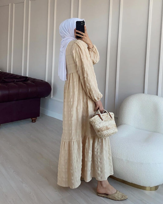 Round Neck Long Sleeve Dress