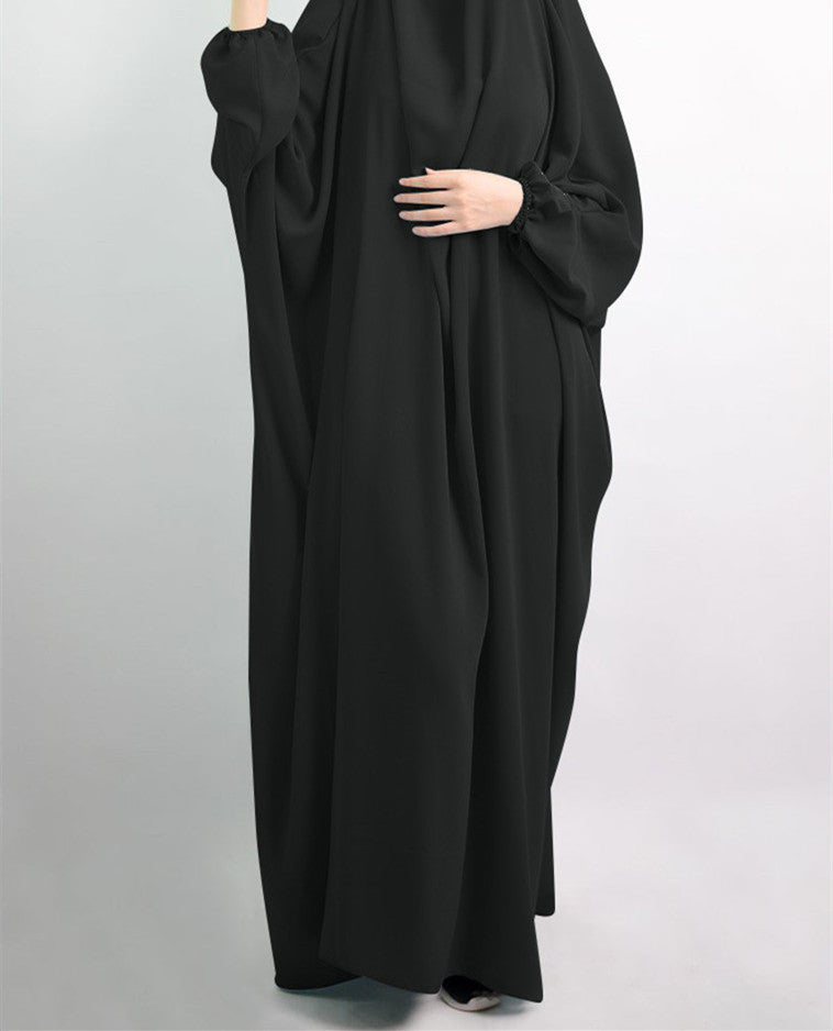 Plain White Hajj Abaya Prayer Dress Jilbab