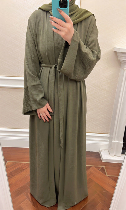 Women's Two Piece Plain Abaya