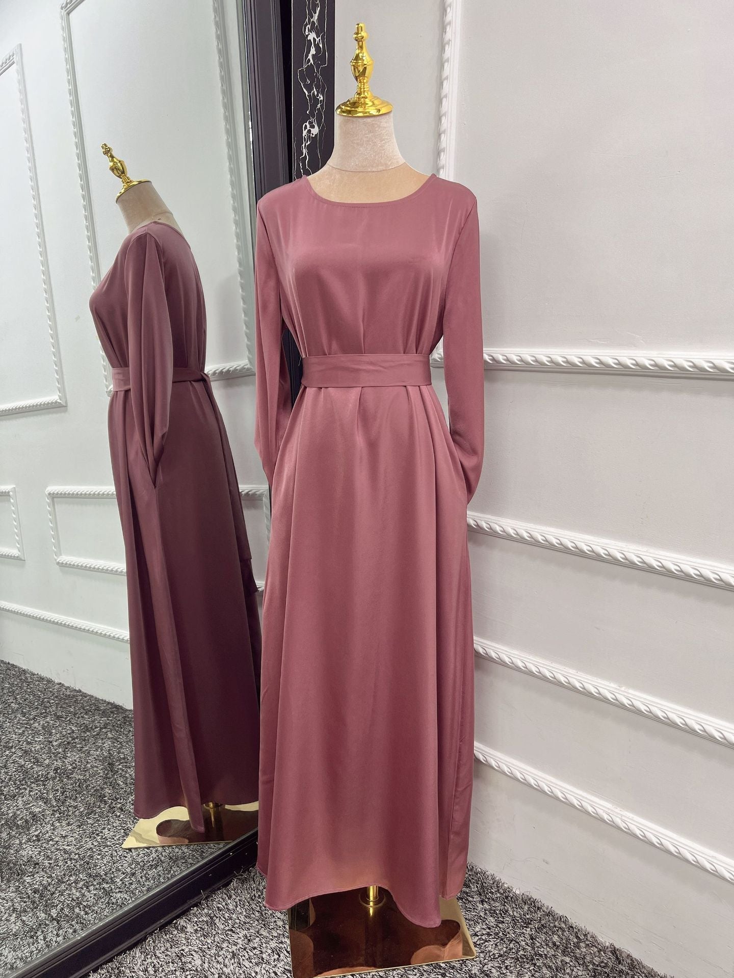 Robe Abaya unie grande taille