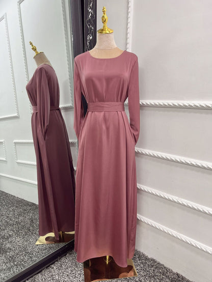 Plain Plus Size Abaya Dress