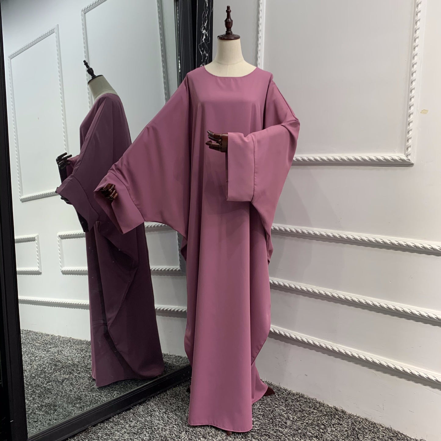 Robe Abaya de couleur unie pour femmes
