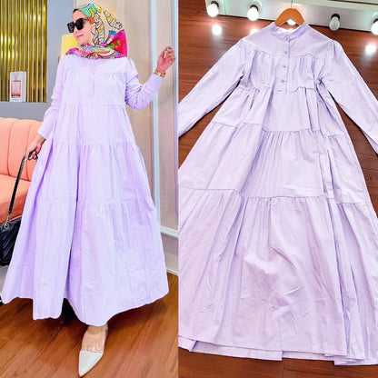 Women's Casual Long Sleeve Abaya Dress